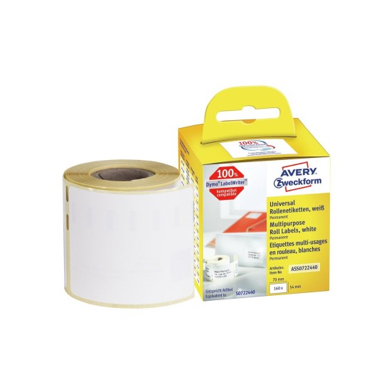 Tekercses etikett címkék ASS0722440 Tartalom: 160 címke / 1 tekercs