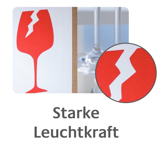7253 4004182172537 Warnetiketten Leuchtkraft rot part