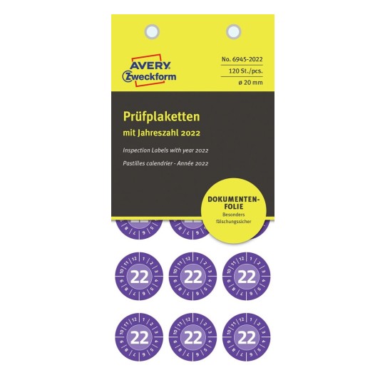 Plakettek évszámmal - NoPeel 6945-2022