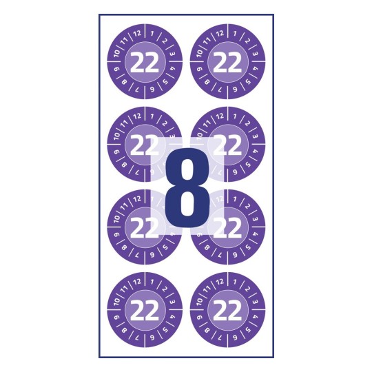 Plakettek évszámmal - NoPeel 6946-2022 Ø 30 mm