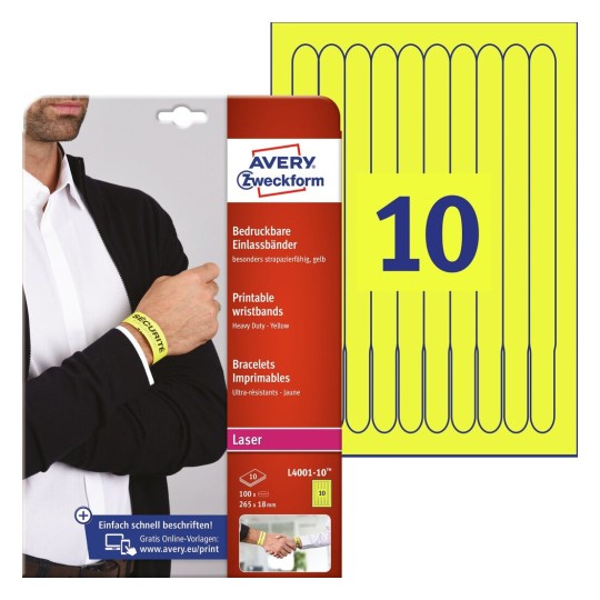 Karszalagok L4001-10 Tartalom: 100 címke / 10 ív