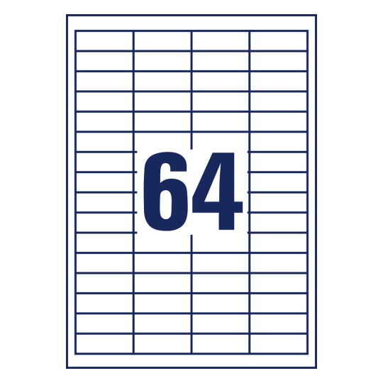 Stancrajz Egyedi ív A4, Cikkszám: 3667-200, Univerzális címkék, Méret: 48,5 x 16,9 mm, 64 címke/ív?