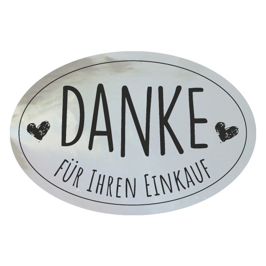 Egyedi címkekép, Cikk: 3844, Promóciós matrica Köszönjük a vásárlást, Méret: 38 x 58 mm, 200 címke/tekercs