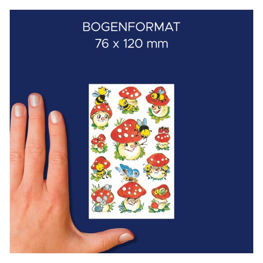 Méretösszehasonlítás kézzel, cikk: 4304, egy ív dekorációs matrica, méret: 85 x 160 mm, szín: színes?