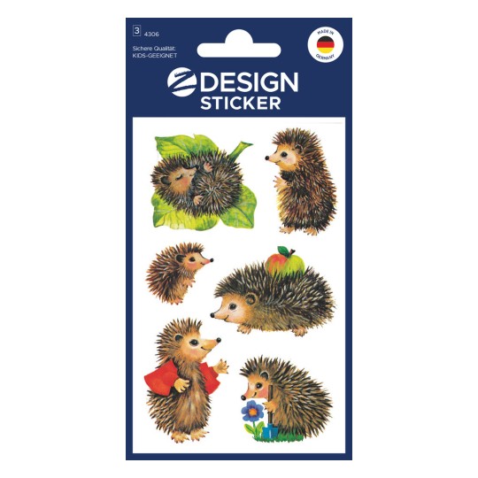 Csomagolás képe: Z-Design, Cikk: 4306, Gyermek matrica, 85 x 160 mm, Kis csomagolás, 18 matrica / 3 ív.