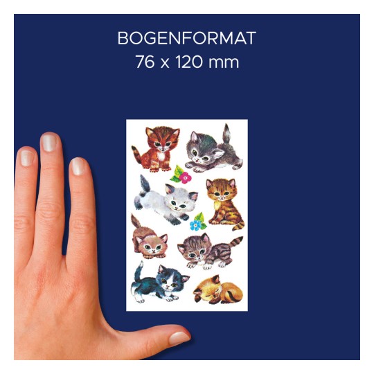 Méretösszehasonlítás kézzel, cikk: 4346, egy ív gyerek matrica, méret: 85 x 160 mm, szín: színes