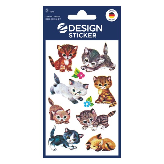 Csomagoláskép: Z-Design, Cikk: 4346, Gyerek matrica, 85 x 160 mm, Kis csomag, 24 matrica / 3 ív