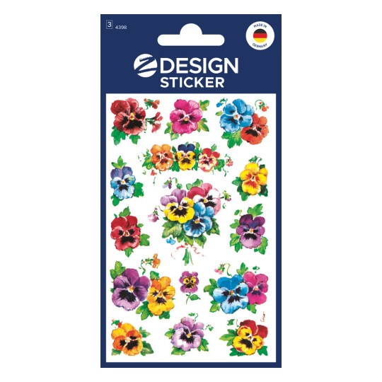 Csomagolás képe: Z-Design, Cikkszám: 4398, virágmatrica, 85 x 160 mm, kisméretű csomag, 45 matrica / 3 ív?