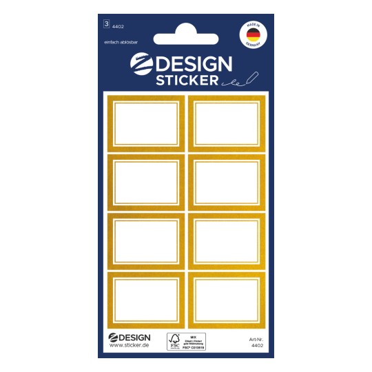 Csomagolás képe: Z-Design, Cikkszám: 4402, Címkéző matricák, 85 x 160 mm, Kis csomag, 24 matrica / 3 lap