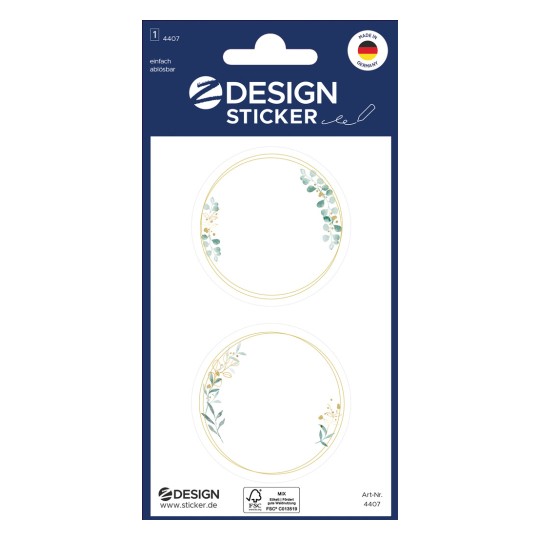 Csomagkép: Z-Design, Cikk: 4407, Feliratozható matricák, 85 x 160 mm, Kis csomag, 6 matrica / 3 ív