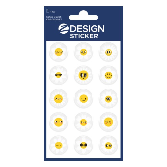 Csomag ábrázolás: Z-tervezés, Cikk: 4429, Fényes matrica, 85 x 160 mm, Kis csomagolás, 15 matrica / 1 ív
