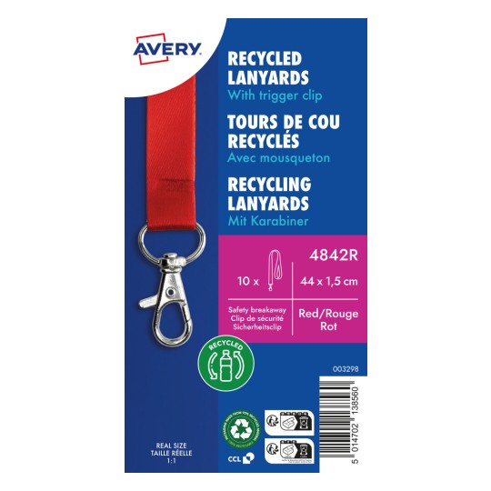 Termékkép: Avery Zweckform, Cikk: 4842R, Nyakpánt, 15 x 440 mm, Kis csomag, 10 darab