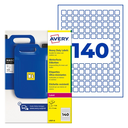 Avery nagy teherbírású címkecsoma g kék kannás képpel és „140”-es címkeráccsal?