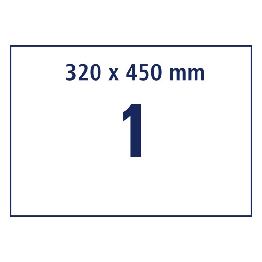 Stancolási rajz egyedi ív SRA3, Cikk: L8015REV-5, Antimikrobiális címkék, eltávolítható, átlátszó, Méret: 320 x 450 mm, 1 címke/ív?