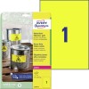 Sárga időjárásálló etikett címkék L6111-8 Tartalom: 8 címke / 8 ív
