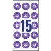 Plakettek évszámmal - NoPeel 6945-2022 Ø 20 mm