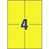 Sárga időjárásálló etikett címkék L6132-20 105 x 148 mm