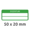 6926 4004182069264 Eigentums-Etikett Schachbrett gruen 2 Felder 2 part
