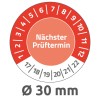 6930 4004182069301 Pruefplaketten Naechster Prueftermin 2017-2022 30mm Abziehsicher 2 part