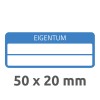 6924 4004182069240 Eigentums-Etikett Schachbrett blau 2 Felder 2 part
