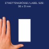A kép egy kezet ábrázol egy 98 x 51 mm-es méretjelzés mellett kék háttéren.