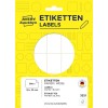 Csomagolási kép: Avery Zweckform nem A4-es univerzális címkék kézi feliratozáshoz, cikk: 3321, méret: 32 x 23 mm, tartalom: 560 címke / 28 ív, 20 címke/ív.