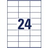 Stanciarajz egyszeres ív A4, cikkszám: 3490, Univerzális címkék, méret: 70 x 36 mm, 24 címke/ív.