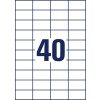 A4 egyedi ív bélyegzési rajz, Cikkszám: 3651-200, univerzális címkék, Méret: 52,5 x 29,7 mm, 40 címke/ív?
