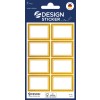 Csomagolás képe: Z-Design, Cikkszám: 4402, Címkéző matricák, 85 x 160 mm, Kis csomag, 24 matrica / 3 lap