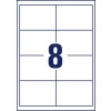 A4-es méretű egyívű stancolt rajz, Cikkszám: 4782-65, Univerzális címkék, Méret: 97 x 67,7 mm, 8 címke/ív.