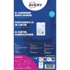 Az Avery XL karton névtartók csomagolásának eleje nyakpánttal és minta kitűzővel?