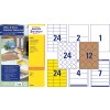 Csomagolás ábrázolása címkewerkületen: Avery Zweckform Office & Home Címke Kezdőkészlet, Cikk: 49300, Formátum: 210 x 297 mm, Nyomtatáshoz alkalmas: Tintás, Lézer fekete/fehér, Színes lézer, Tartalom: 180 címke / 15 lap, 12 címke/lap.