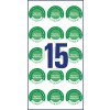 Egyedi íves ábra, Cikkszám: 6987-2026, Ellenőrző címkék, Méret: ⌀ 20 mm, 15 ellenőrző címke/íven?