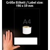 Méretösszehasonlítás kézzel, Cikkszám: AS0722480, egy ív tekercsetiketta, Méret: 59 x 190 mm, Szín: Fehér?