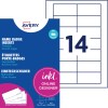 Avery névkitűző-betétek csomagja címkelappal és nagy 14-es számmal?