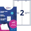 Az Avery összehajtható névkitűzők csomagolásának eleje pánttal – példa és sablon?