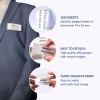 A kép az Avery jelvénybetéteit mutatja be, termékinformációkkal, beleértve 160 betétet a jelvény tokokhoz, könnyű leválaszthatóságot, kiváló minőségű papírt, és tervezési lehetőségeket körlevél-egyesítéssel.