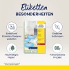 A kép az Avery Zweckform CD címkéit tartalmazza, kiemelve a tervezés és alkalmazás egyszerűségét, a fenntartható papírt és a klímasemlegességet.