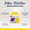 A kép egy Avery címkékhez készült termékcsomagolást mutat, amely bemutatja kompatibilitását a Dymo Labelwriter-ekkel, minőségi garanciáját, valamint a könnyű eltávolításra vonatkozó jellemzőit. A háttér világos, kiemelt szövegek hangsúlyozzák a termék jellemzőit.