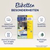 Egy kép, amely Avery címke csomagolást mutat be, olyan jellemzőkkel, mint a könnyű tervezés, a QuickPEEL segítség és a fenntartható papír. A terméket irodai és otthoni használatra, nyomtatási kompatibilitással hirdetik.