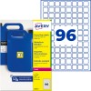 Avery nagy teherbírású címkecsoma golás kék kannákkal és a 96-os szám grafikájával?
