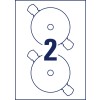 Lyukasztási rajz egyedi ív A4, Cikkszám: L7676A-40P, CD-címkék SuperSize, Formátum: ⌀ 117 mm, 2 címke/ív