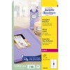 Csomagolási kép: Avery Zweckform fényes címkék, Cikk: L7765-40, Méret: 99,1 x 67,7 mm, Nyomtatási alkalmasság: lézer fekete/fehér, színes lézer, Tartalom: 320 címke / 40 lap, 8 címke/lap.