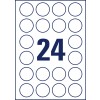 Stancolt rajz egyesív A4, Cikkszám: L7780-25, Átlátszó címkék, Méret: ⌀ 40 mm, 24 címke/ív