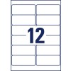 Stancilrajz egyedi ív A4, Cikkszám: LR7177-100, újrahasznosított címke címkék, Méret: 99,1 x 42,3 mm, 12 címke/ív