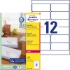 Csomagolás képpel és címkelappal: Avery Zweckform újrahasznosított címkék, cikk: LR7177-100, méret: 99,1 x 42,3 mm, nyomtathatóság: fekete-fehér lézer, színes lézer, tartalom: 1.200 címke / 100 lap, 12 címke/lap.