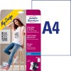 Csomagolás képe címkelappal: Avery Zweckform transzferfólia készlet, Cikkszám: MD1005, Méret: 210 x 297 mm, Nyomtatásra alkalmasság: Inkjet, Tartalom: 5 lap.