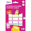 Csomagképek: Avery, Cikk: NAME48C, Méret: 15 x 32 mm, Tartalom: 48 címke / 2 lap, 24 címke/tekercs?
