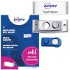 Csomagolás képe címkés lappal: Avery Zweckform, Cikkszám: POL30MA66-5DR, Mágneses névtáblák, Méret: 70 x 30 mm, Nyomtatási alkalmasság: színes lézer, fekete-fehér lézer, tintasugaras, Tartalom: 5 tábla / 18 beilleszthető tábla / 1 lap, 18 kártya/lap?