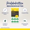 A képen Avery ellenőrzési címkék láthatók, különböző jellemzőkkel, például időjárásállósággal, tartóssággal, és Németországban készültek. A címkék a 2026-2031 közötti ellenőrzési dátumok jelölésére szolgálnak. Vinilből készültek és klímasemleges termékek.